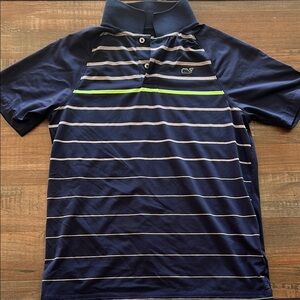 Vineyard Vines Classic Blue and Green Polo